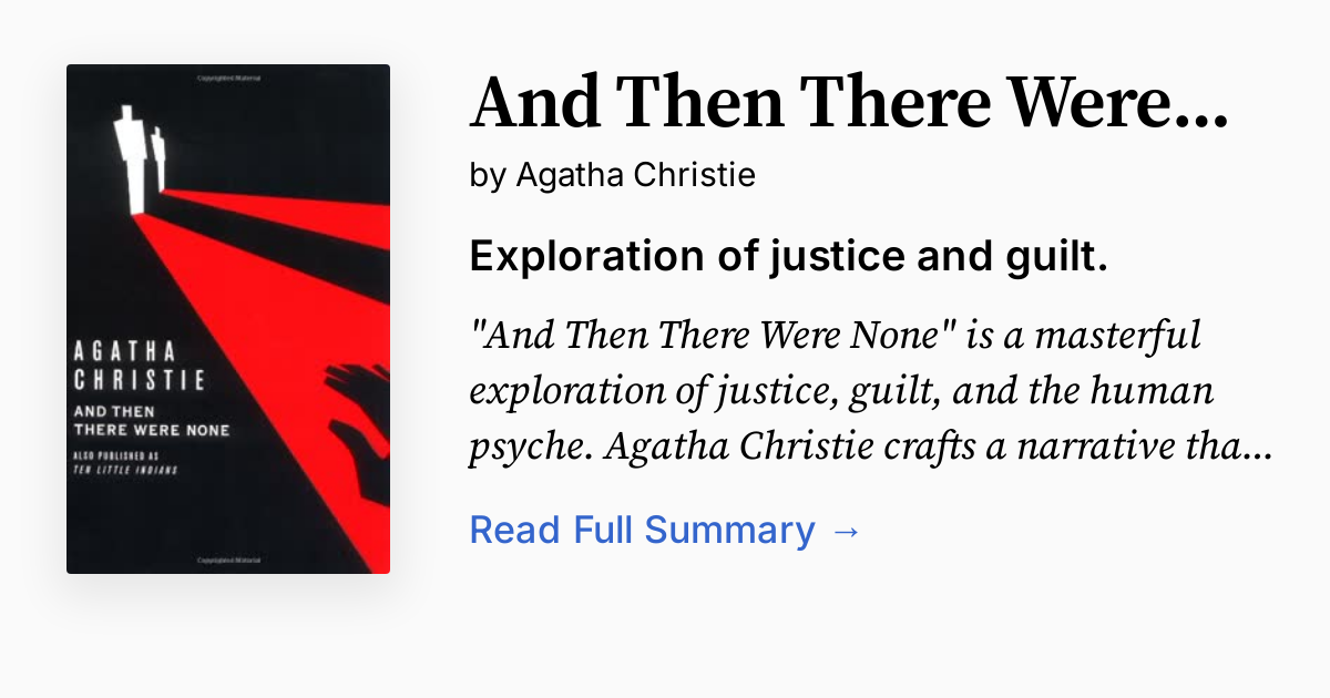 Cover of And Then There Were None