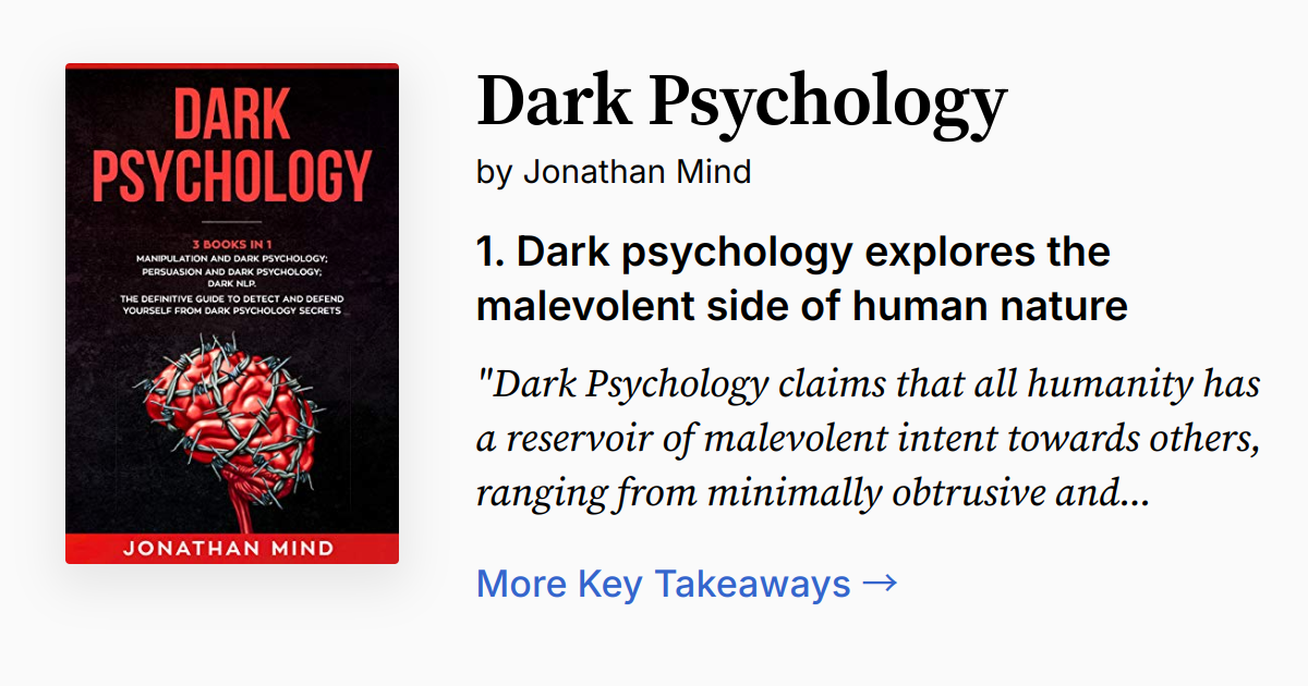Cover of Dark Psychology