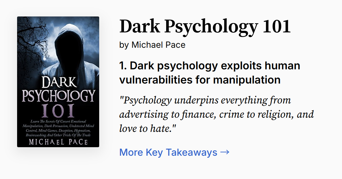 Cover of Dark Psychology 101