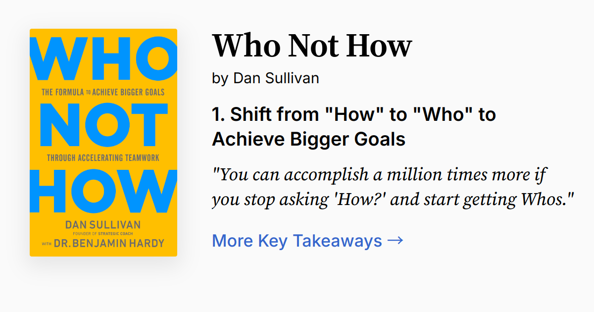 Cover of Who Not How
