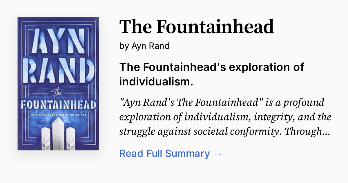 The Fountainhead Summary Analysis Faq