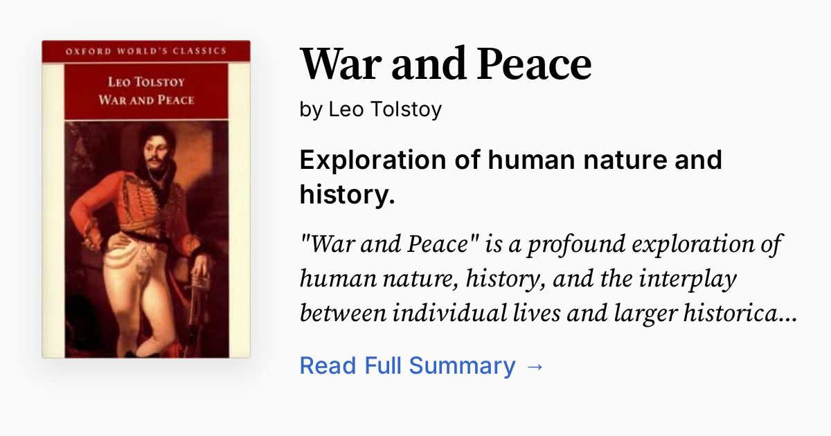 Cover of War and Peace