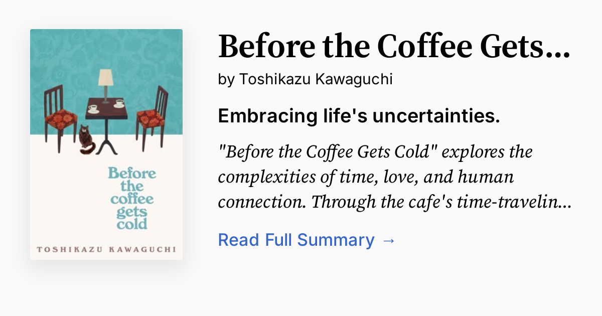 Cover of Before the Coffee Gets Cold