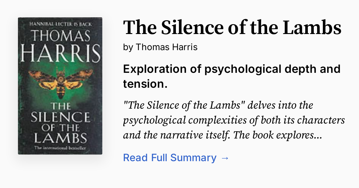 Cover of The Silence of the Lambs