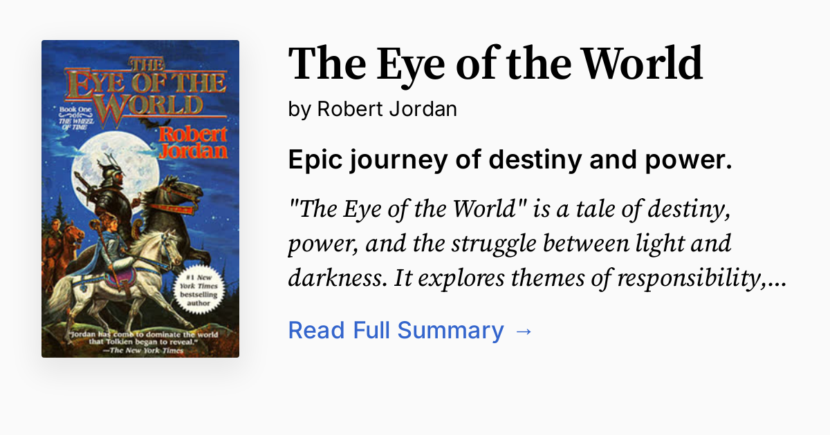 The Eye of the World | Summary, Audio, Analysis, FAQ