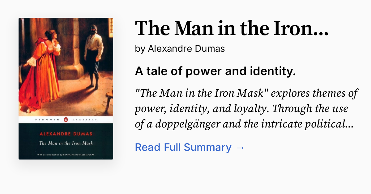 Cover of The Man in the Iron Mask