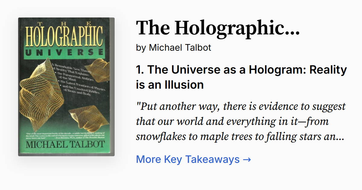 Cover of The Holographic Universe
