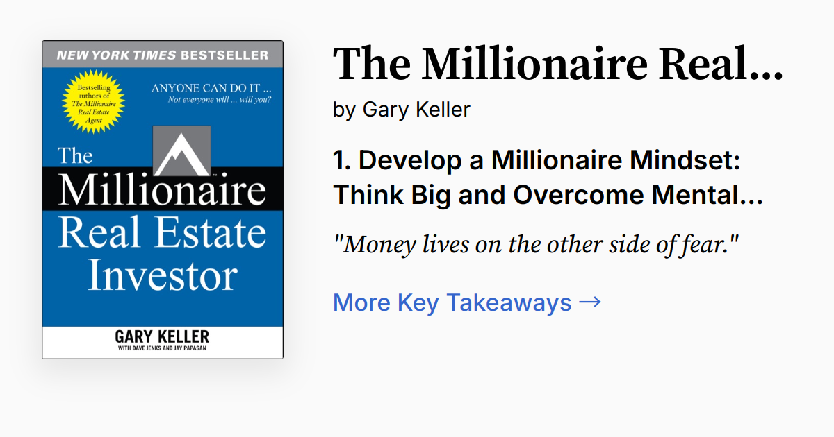 Cover of The Millionaire Real Estate Investor