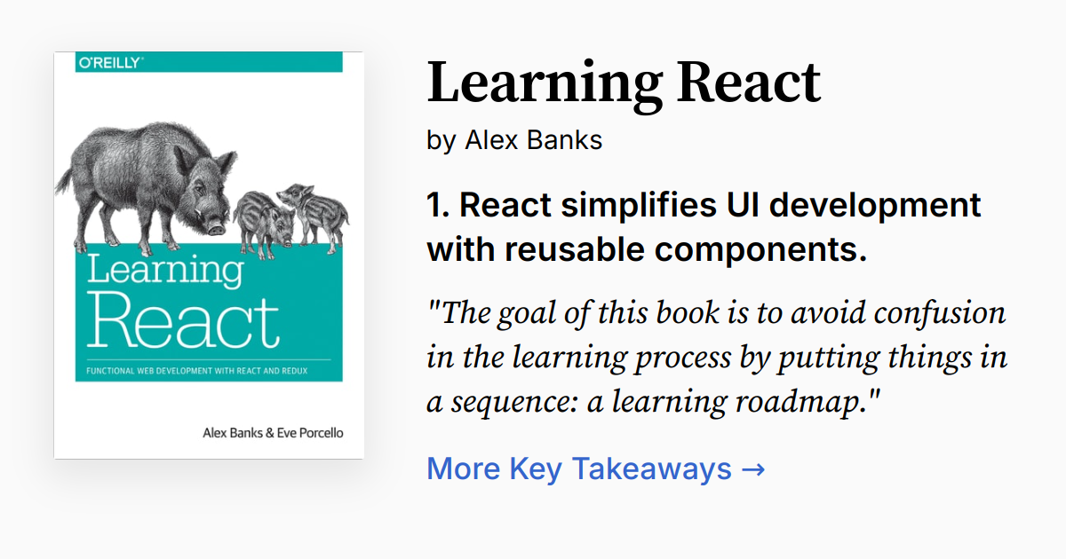 Learning React by Alex Banks | Summary, Audio, Quotes