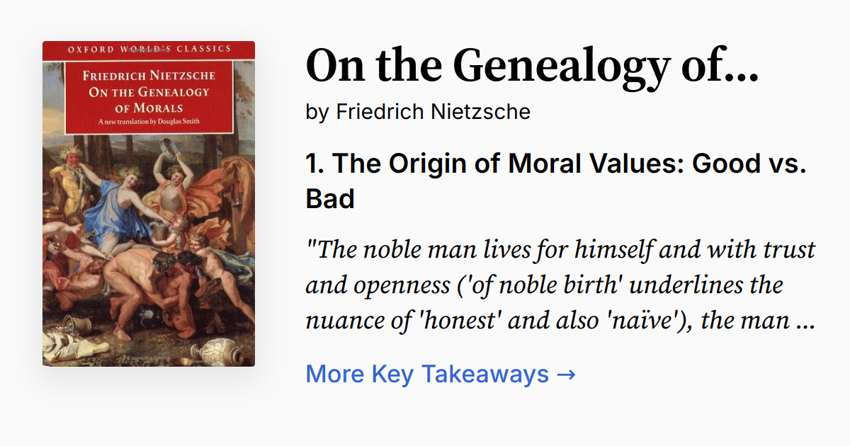 Cover of On the Genealogy of Morals