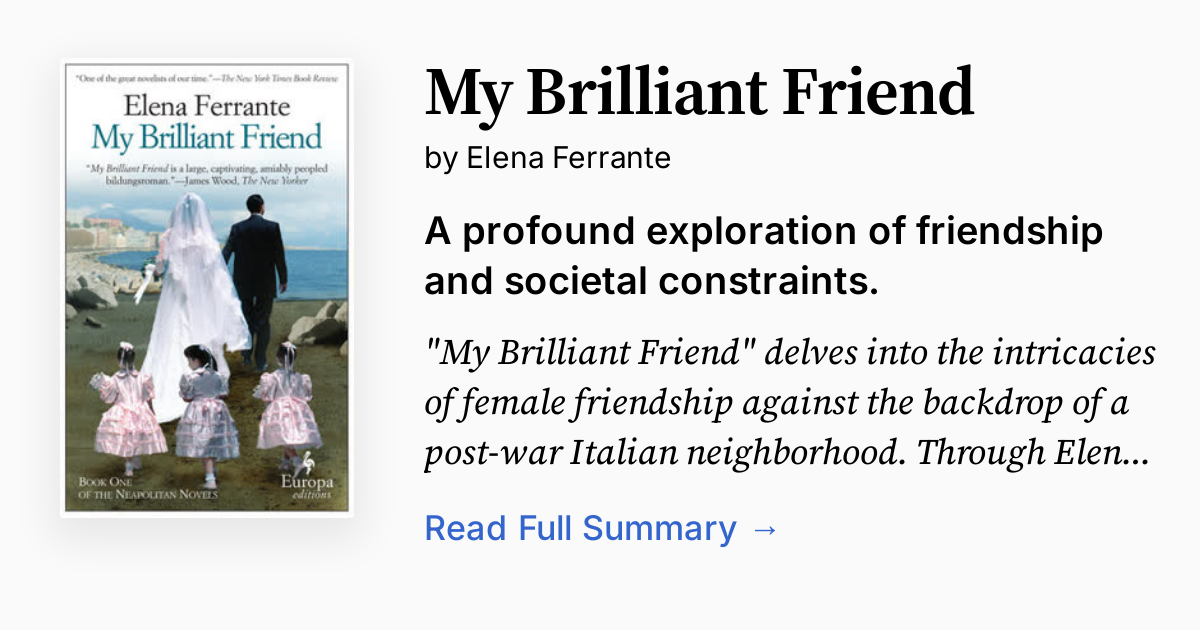 Cover of My Brilliant Friend