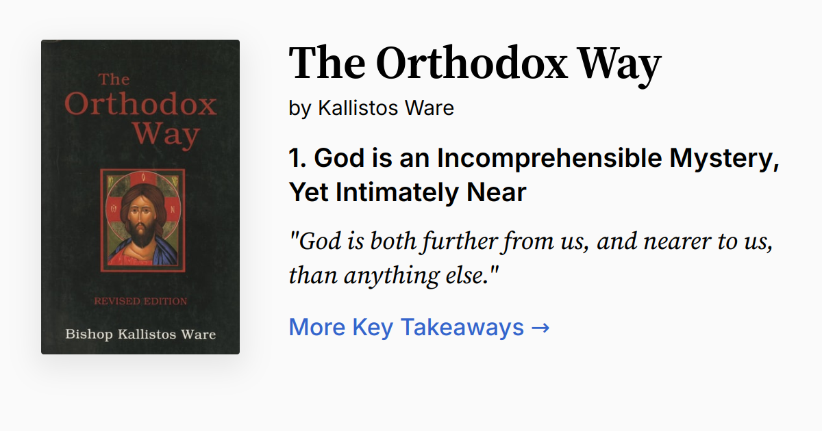 Cover of The Orthodox Way