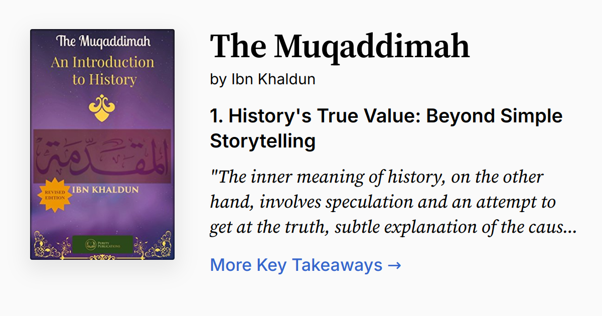 Cover of The Muqaddimah