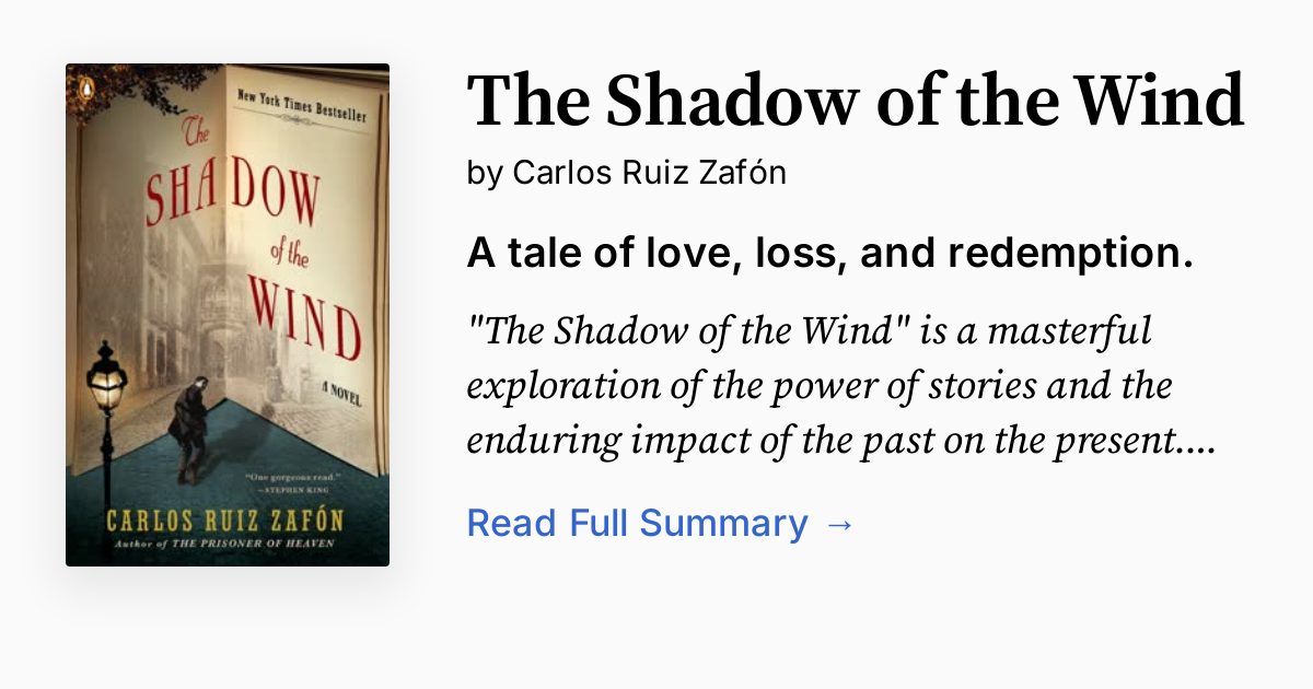 Cover of The Shadow of the Wind