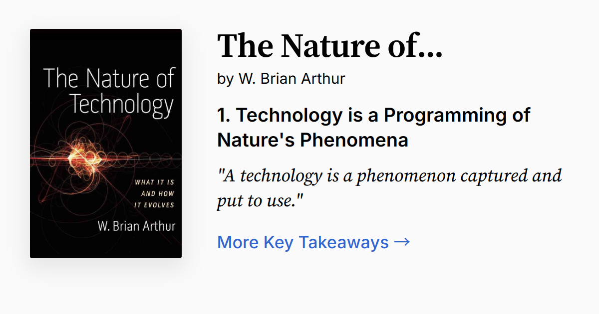 Cover of The Nature of Technology