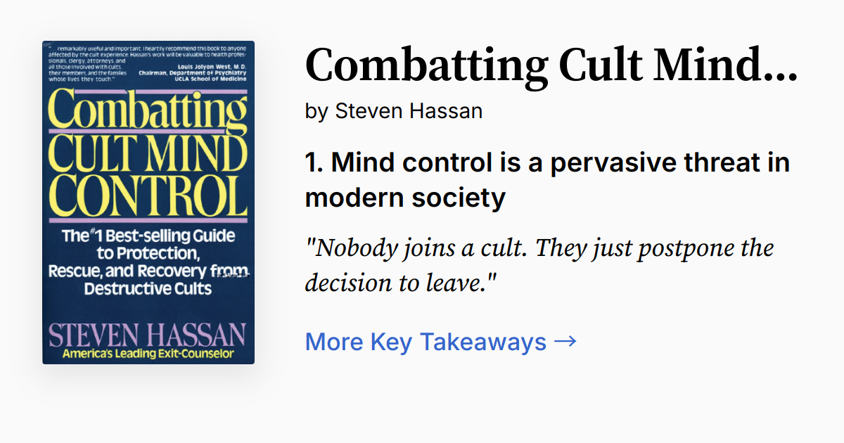 Cover of Combatting Cult Mind Control