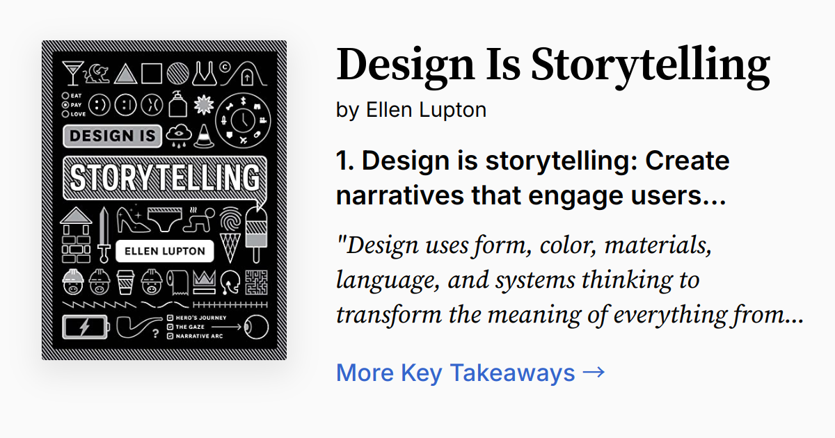 Design Is Storytelling | Summary, Audio, Quotes, FAQ
