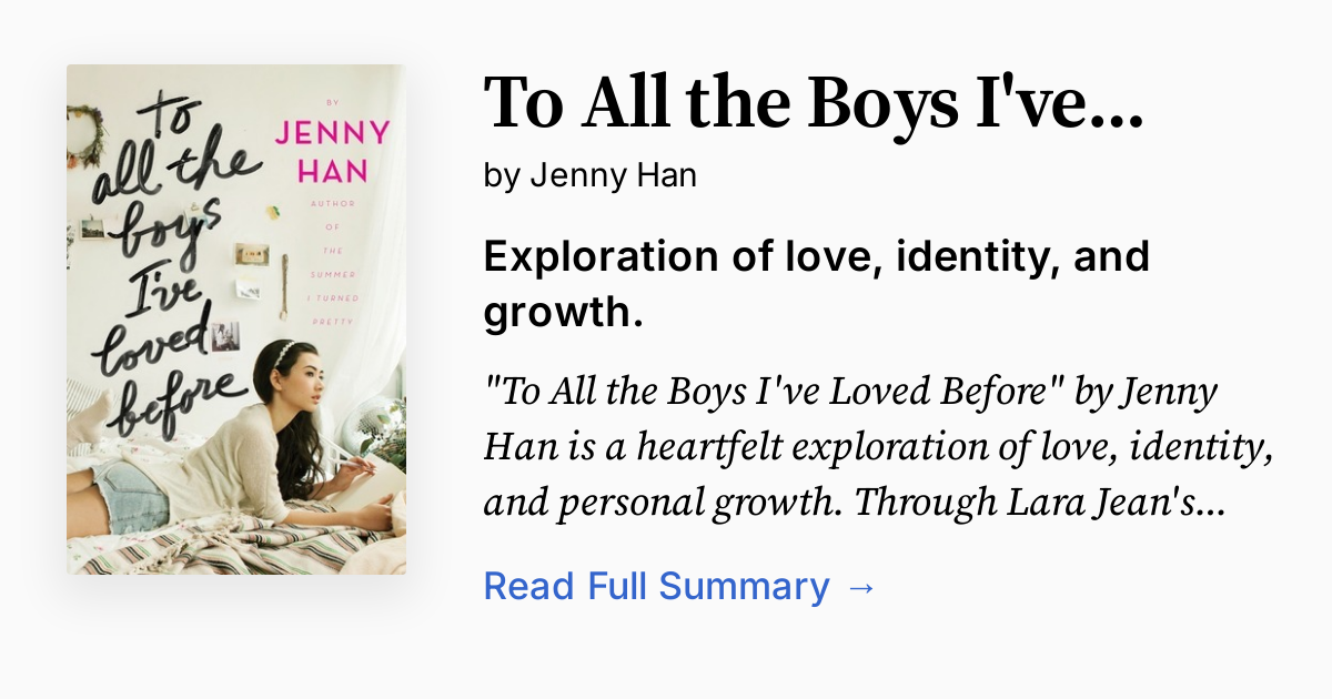 Cover of To All the Boys I've Loved Before
