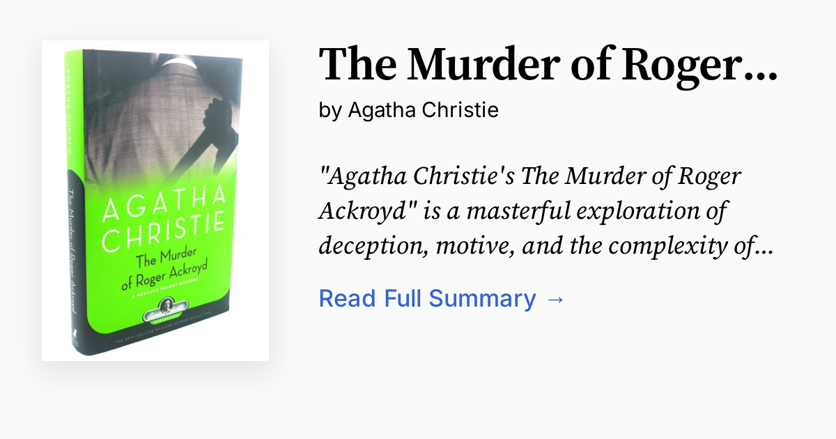 Cover of The Murder of Roger Ackroyd