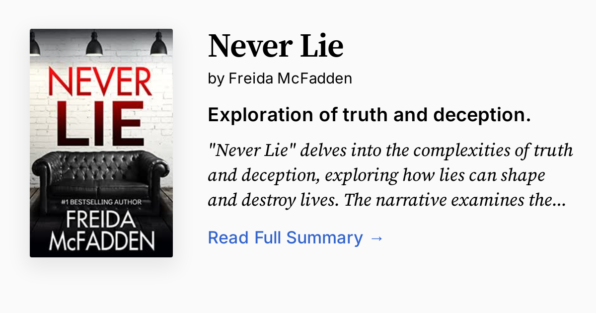 Cover of Never Lie