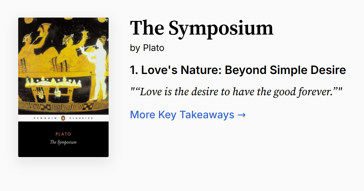 The Symposium By Plato Summary Quotes Faq Audio