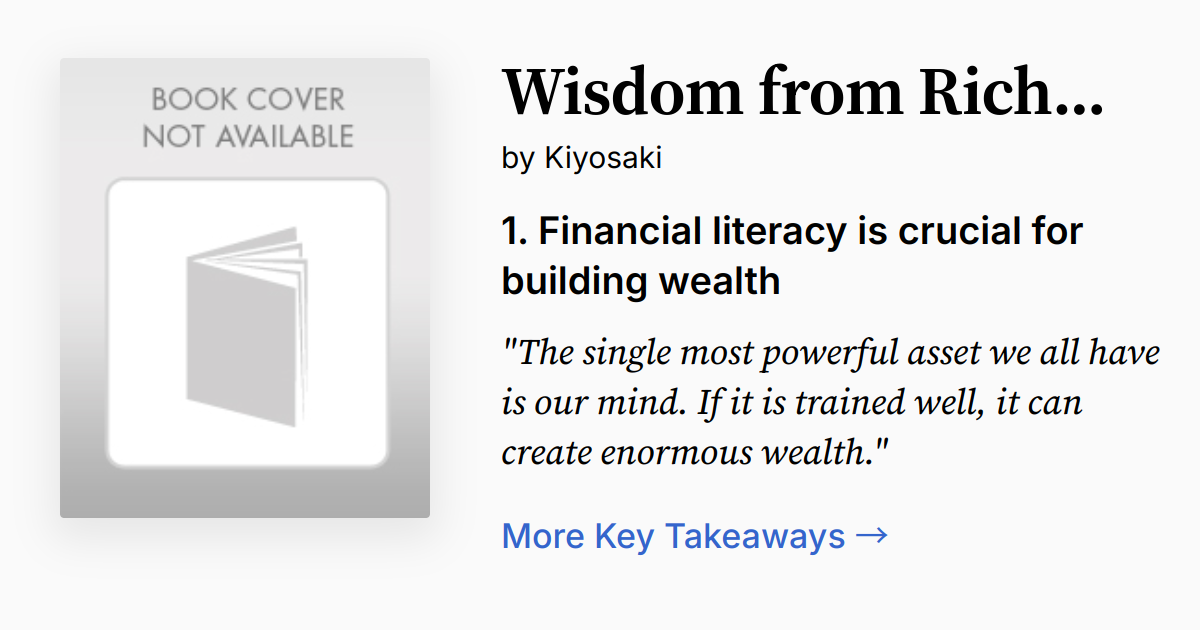 Cover of Wisdom from Rich Dad, Poor Dad