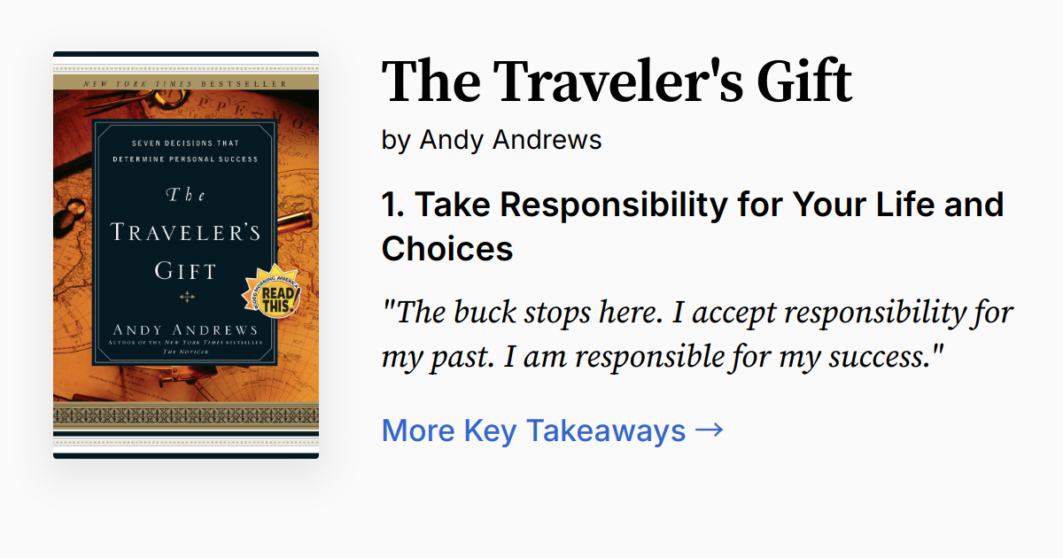 The Traveler's Gift Summary, Audio, Quotes, FAQ