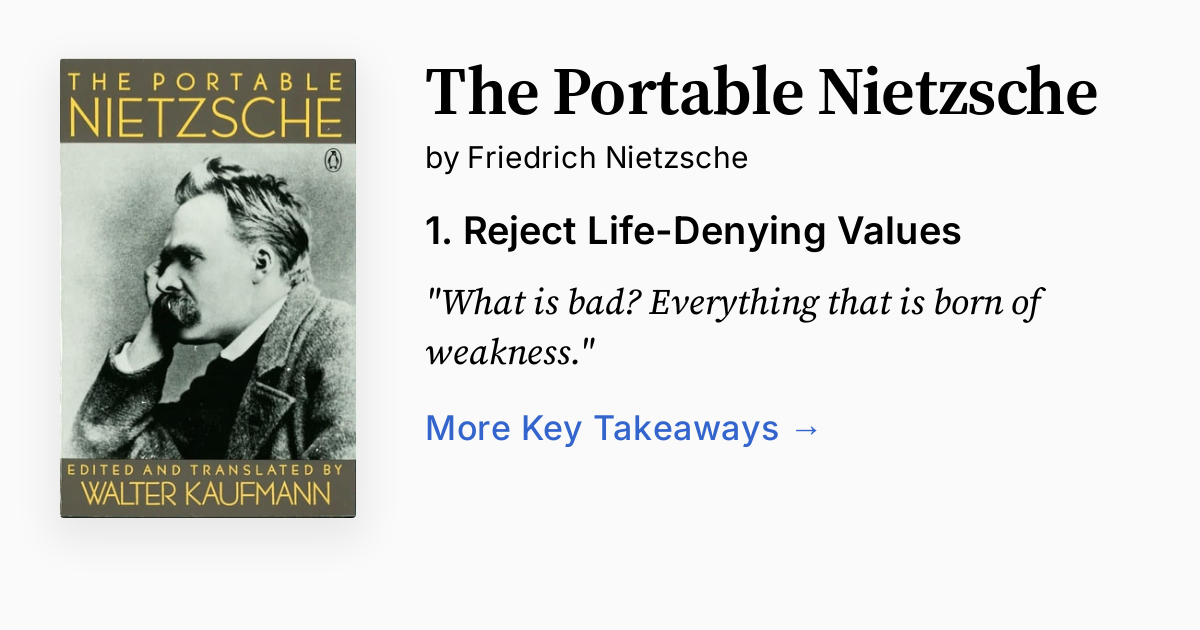 Cover of The Portable Nietzsche
