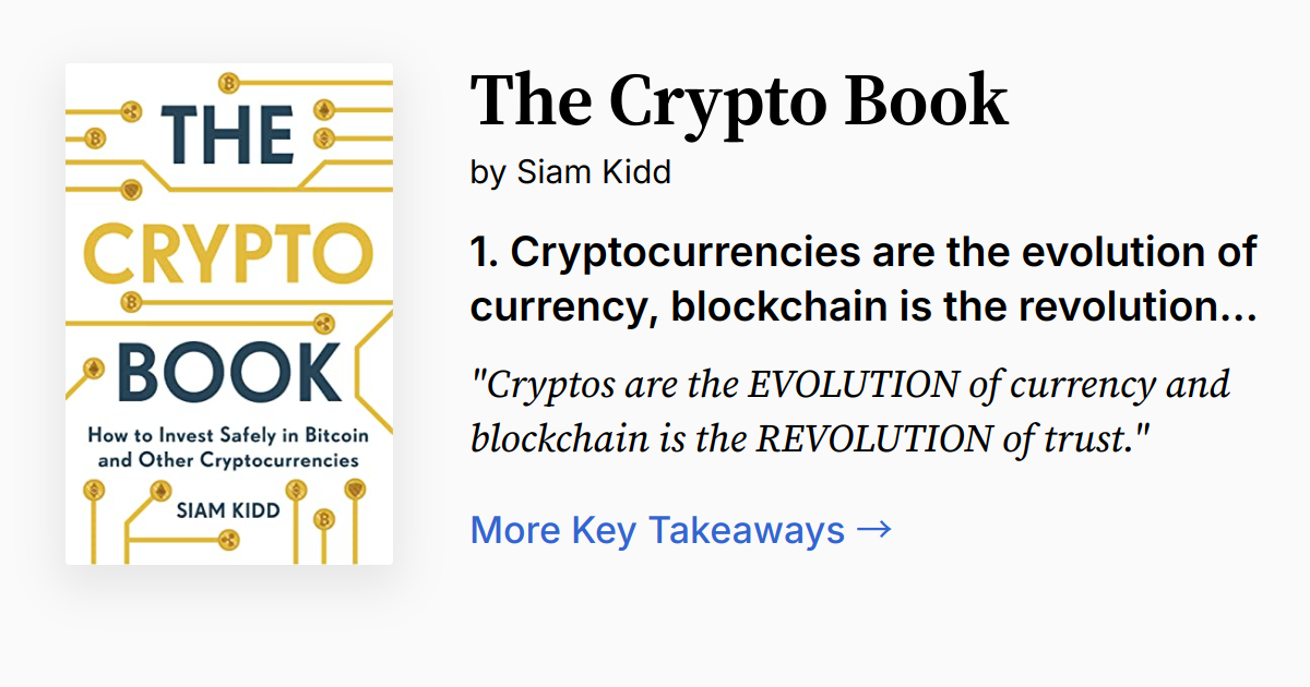 The Crypto Book | Summary, Audio, Quotes