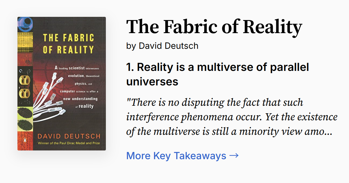 Cover of The Fabric of Reality