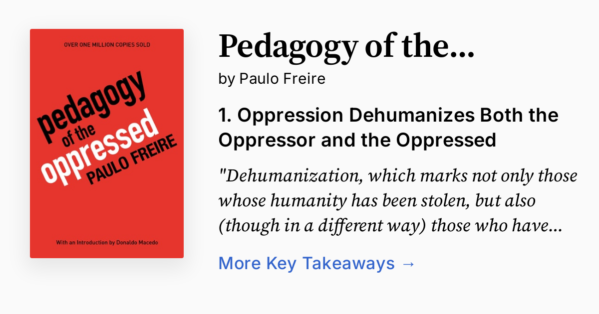 Cover of Pedagogy of the Oppressed