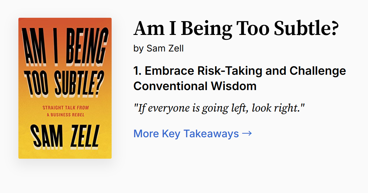 Am I Being Too Subtle? | Summary, Audio, Quotes, FAQ