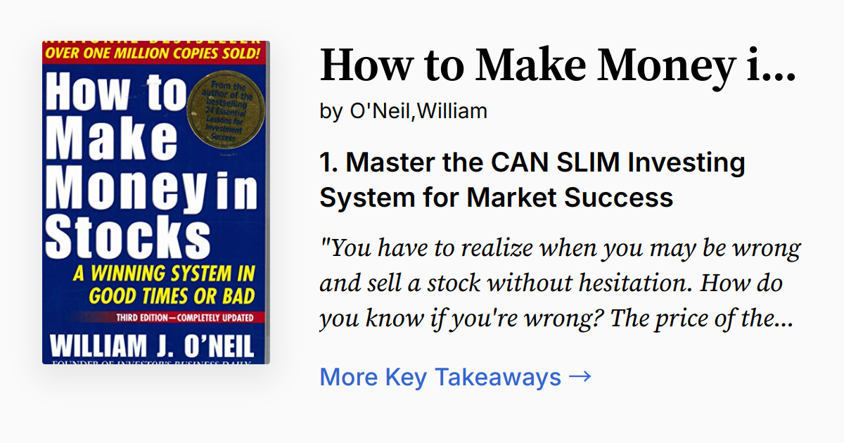 Cover of How to Make Money in Stocks
