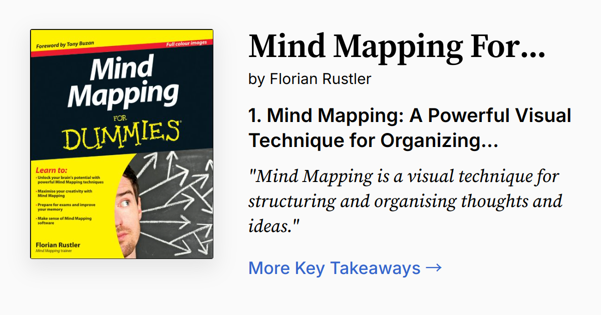 Mind Mapping For Dummies | Summary, Audio, Quotes, FAQ