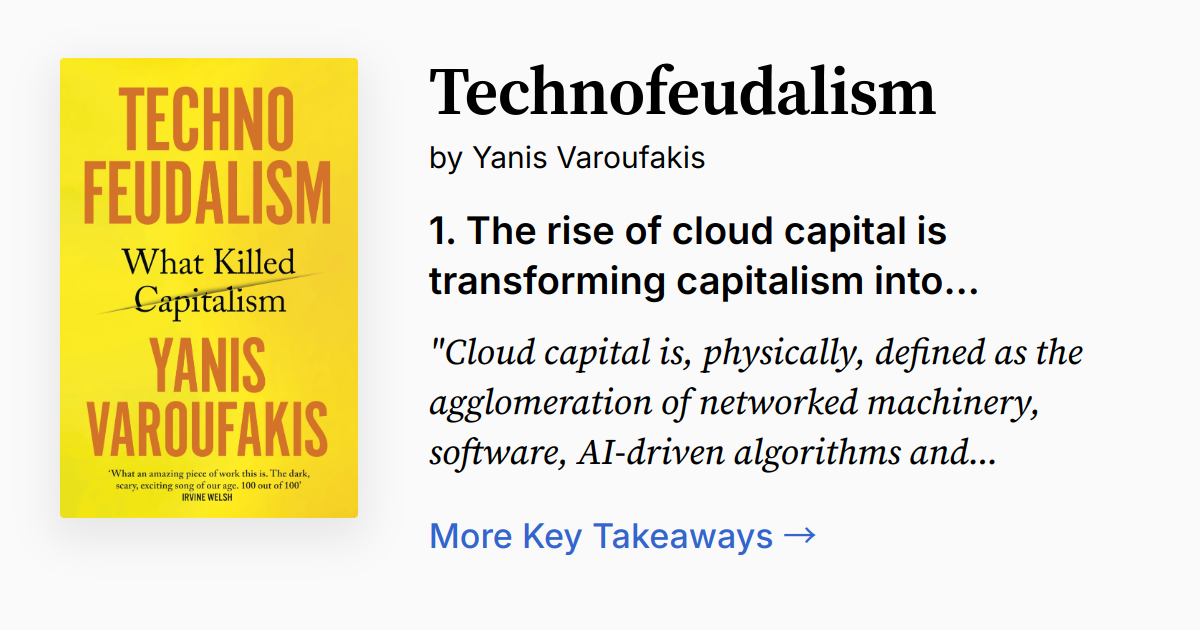 Cover of Technofeudalism