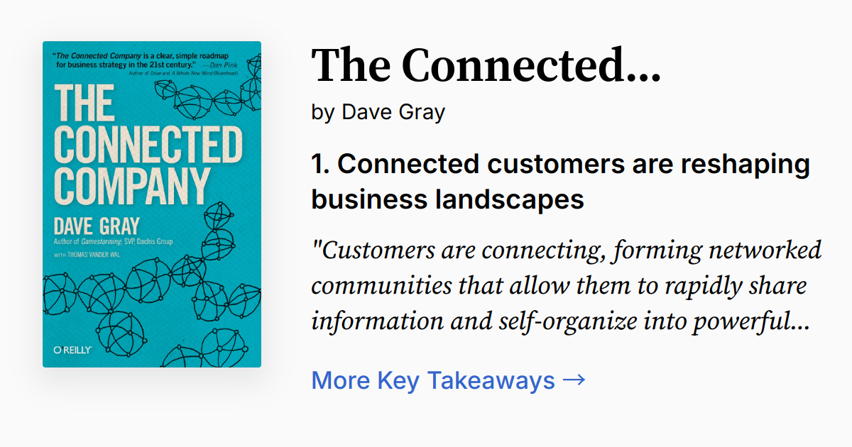 The Connected Company | Summary, Audio, Quotes