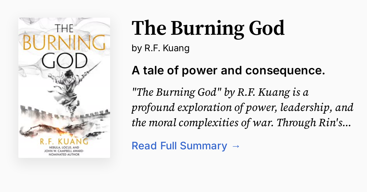 Cover of The Burning God