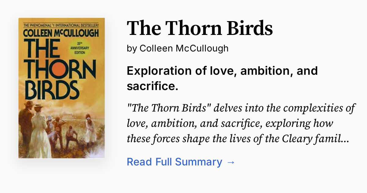 Cover of The Thorn Birds