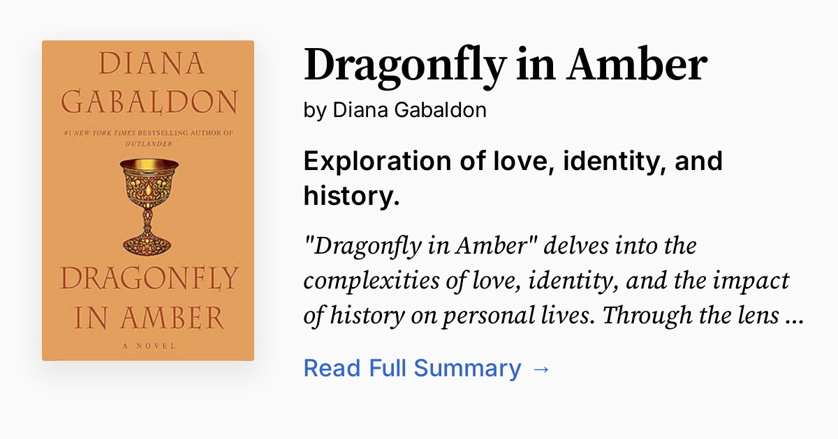 Dragonfly in Amber Summary, Audio, Analysis