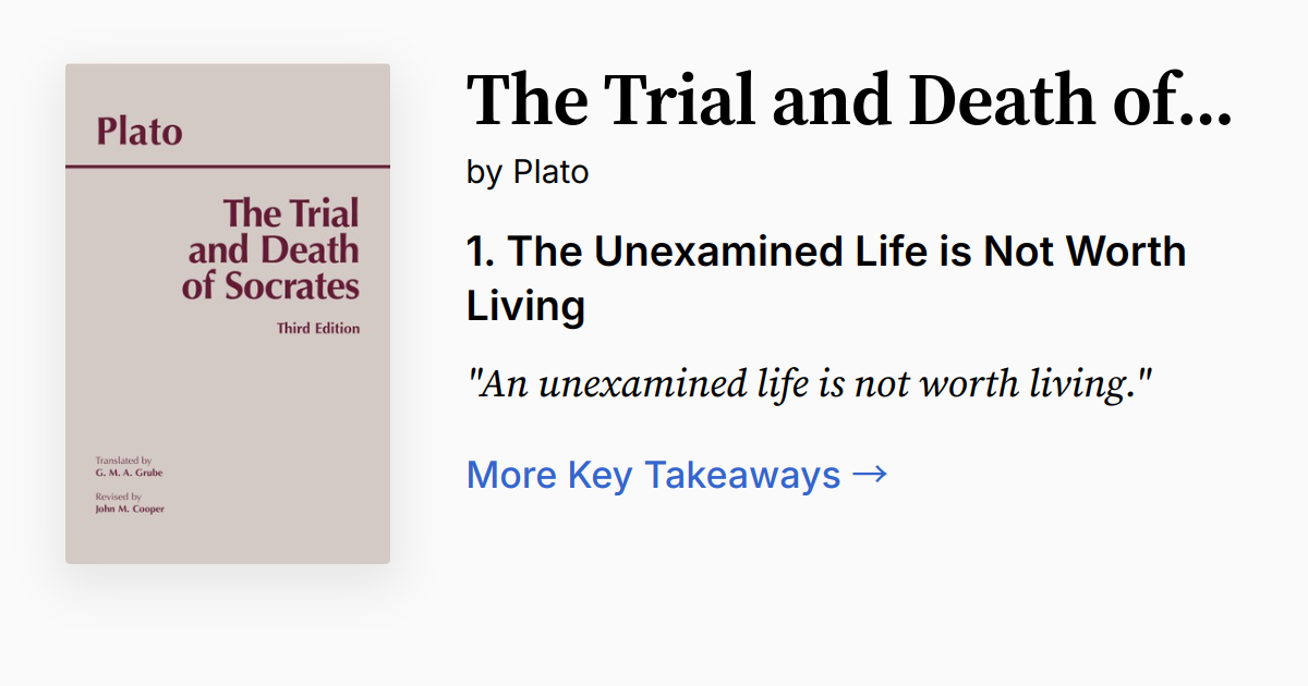 Cover of The Trial and Death of Socrates