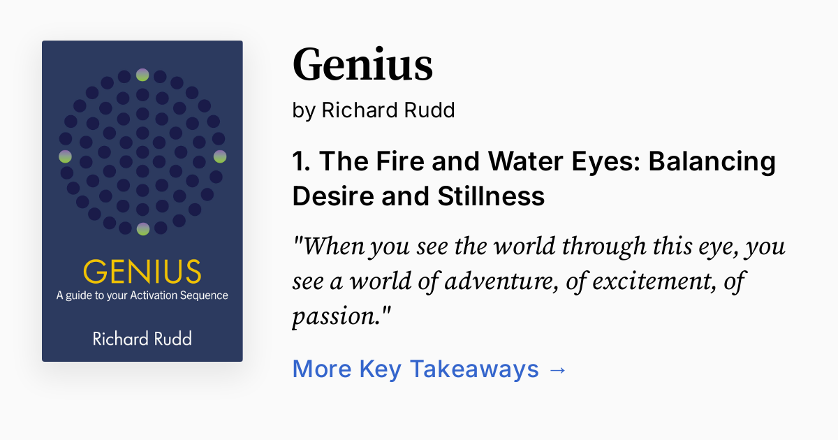 Richard Rudd Genius Genius by Richard Rudd | Summary, Audio, Quotes