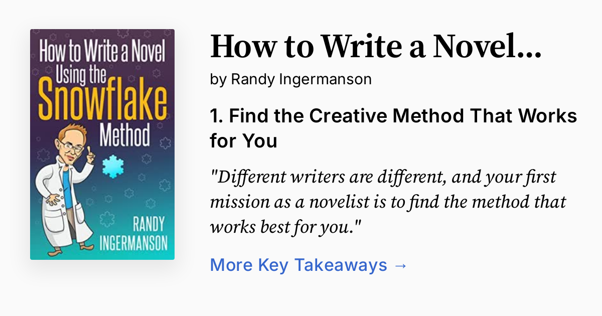 How to Write a Novel Using the Snowflake Method | Summary, Quotes, Audio