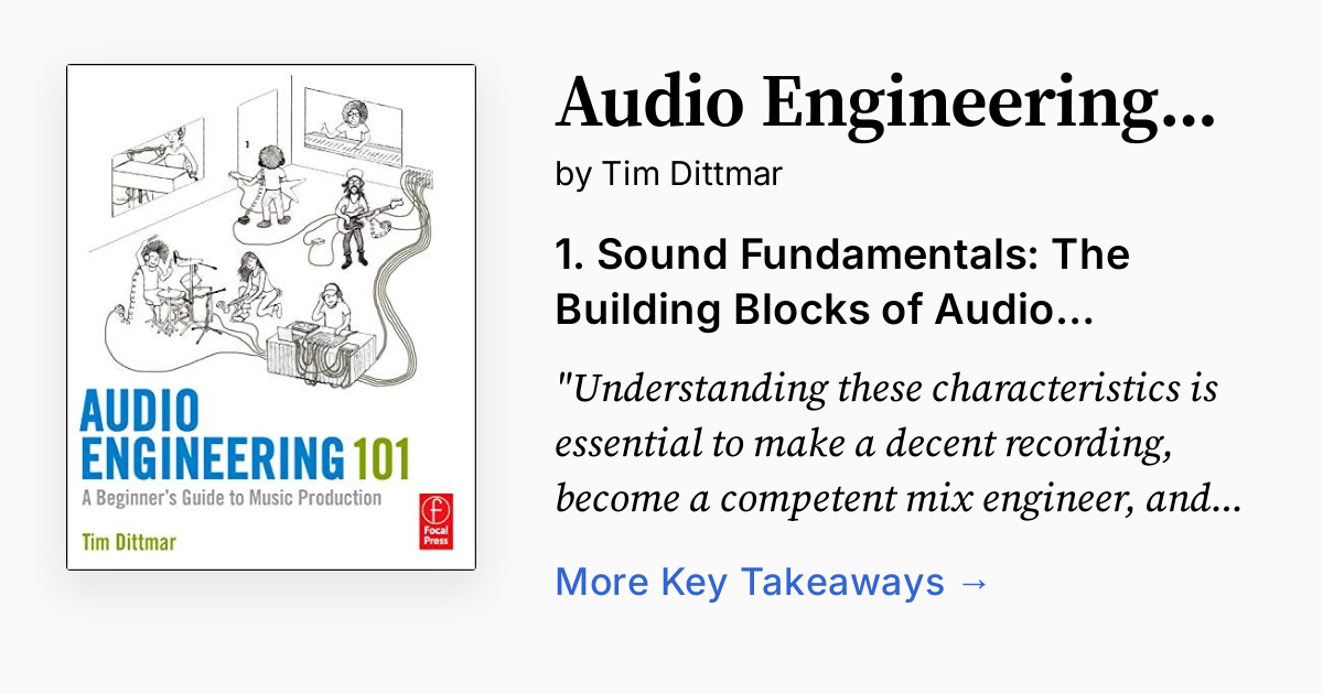 Audio Engineering 101 Summary Quotes Audio