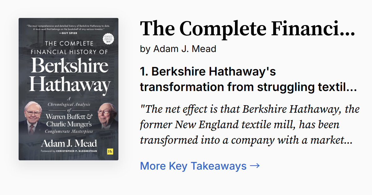 Cover of The Complete Financial History of Berkshire Hathaway