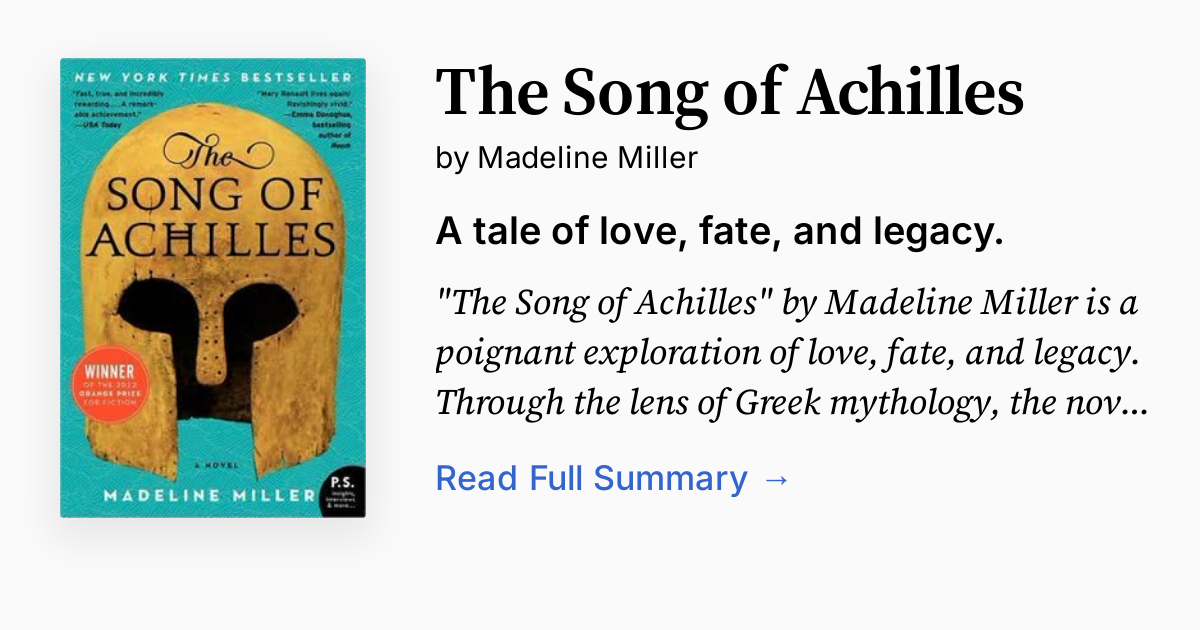 The Song of Achilles | Summary, Analysis, FAQ