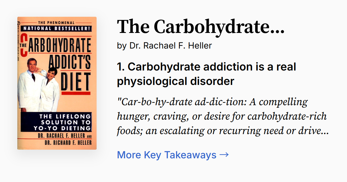 Cover of The Carbohydrate Addict's Diet