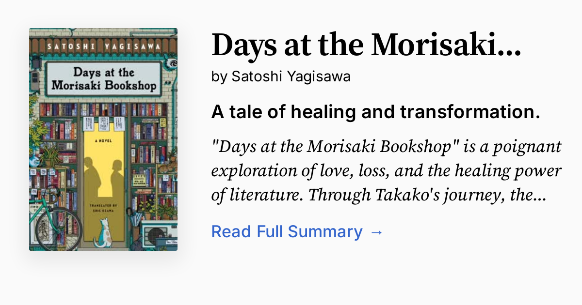 Cover of Days at the Morisaki Bookshop