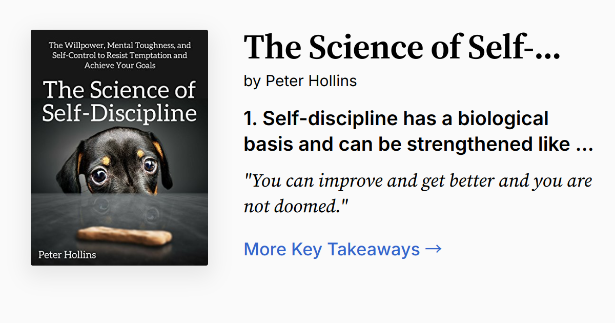 Cover of The Science of Self-Discipline