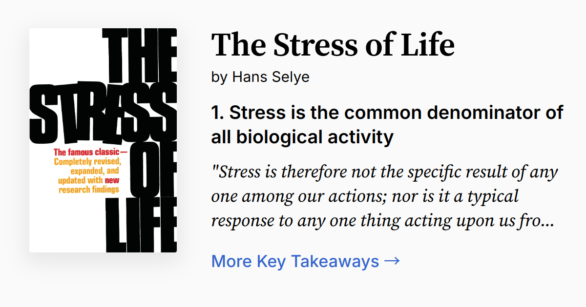 Cover of The Stress of Life