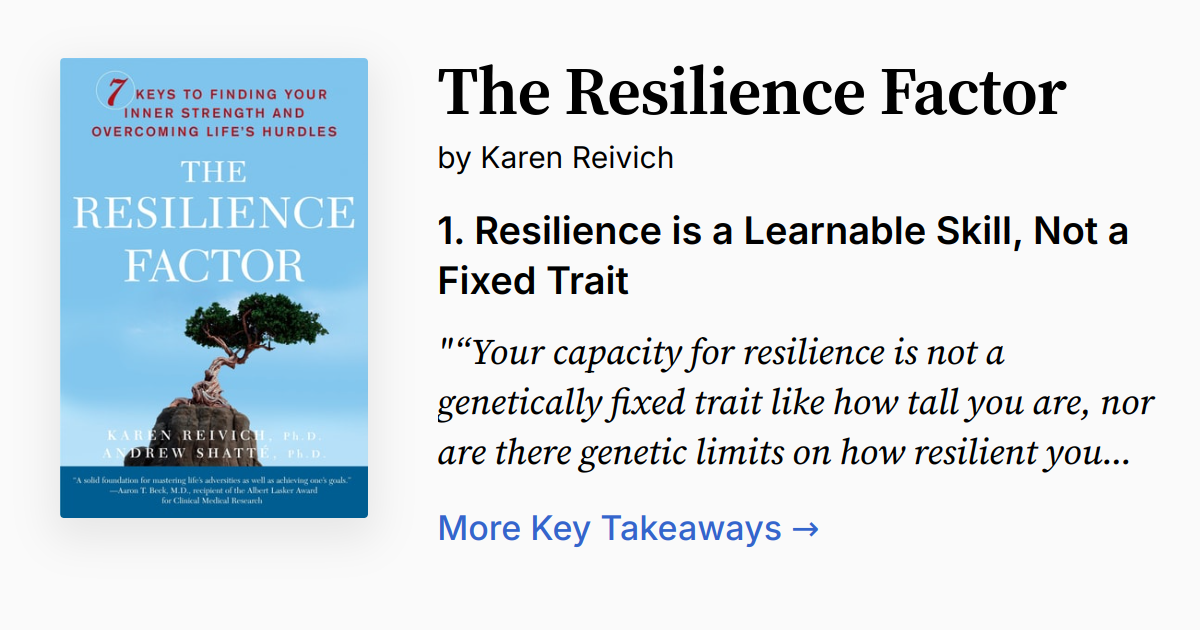 Cover of The Resilience Factor